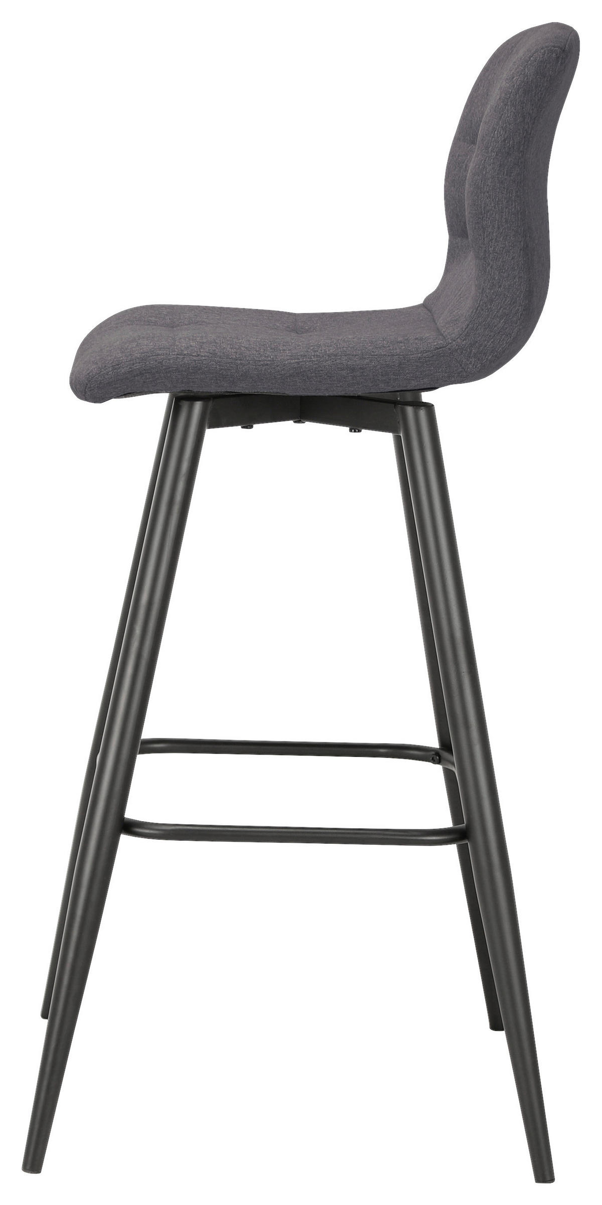 Barhocker SIMONE  2er-Set anthrazit schwarz Webstoff Metall B/H/T: ca. 42x103x51 cm SIMONE  2er-Set - schwarz/anthrazit (42,00/103,00/51,00cm) - byLIVING