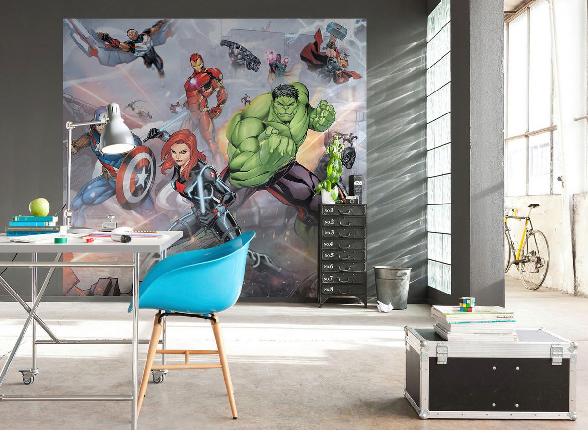 Komar Fototapete Avengers Street Revenge IADX6-074 B/H: ca. 300x280 cm Avengers Street Revenge IADX6-074 - (300,00/280,00cm) - Komar
