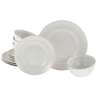 CreaTable Tafelservice ANTIQUE sand Steinzeug 12 tlg. ANTIQUE - sand - CreaTable