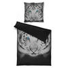 Microfaser Bettwäsche Wendebettwäsche-Microfaser Tiger - weiß/schwarz (135,00/200,00cm) - beau rêve