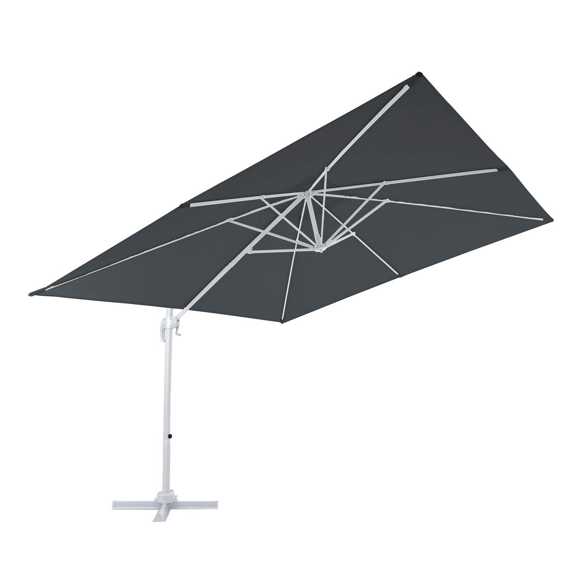 AXI Outdoor Living Ampelschirm Nima weiß Metall B/H/L: ca. 300x250x300 cm Nima - weiß/grau (300,00/300,00/250,00cm) - AXI Outdoor Living