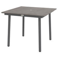 Outsunny Gartentisch dunkelgrau Aluminium B/H/L: ca. 90x75x90 cm Gartentisch - dunkelgrau (90,00/90,00/75,00cm) - Outsunny