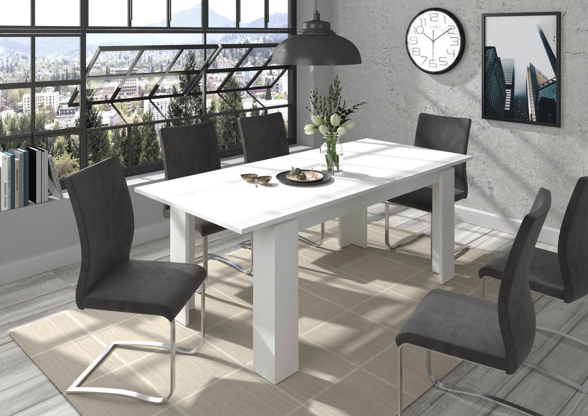 Esstisch Titan weiß B/H/L: ca. 90x76x200 cm Titan - weiß (200,00/90,00/76,00cm) - xonox.home
