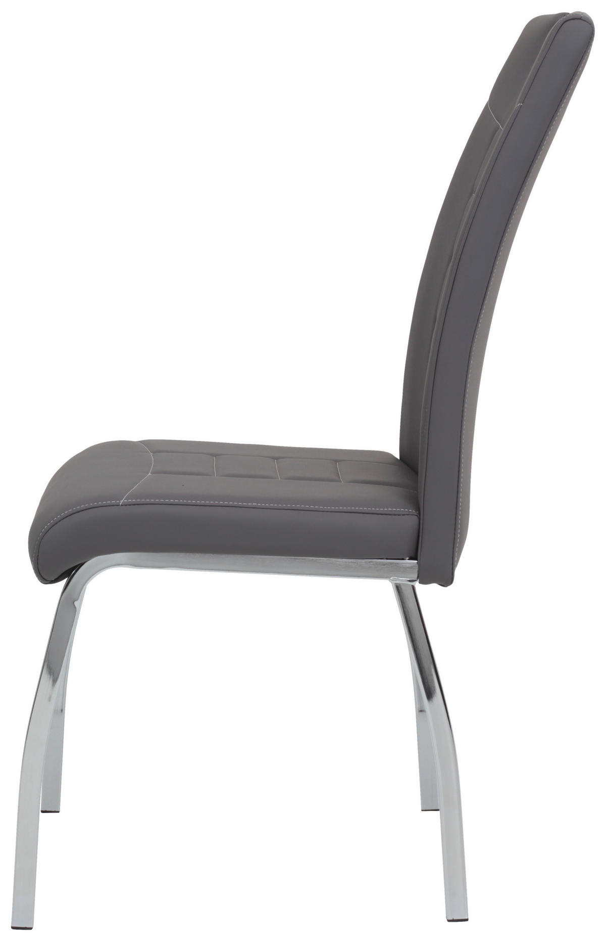 Stuhl Andrea 4er Set grau Kunstleder B/H/T: ca. 43x100x64 cm Andrea 4er Set - grau (43,00/100,00/64,00cm) - Hela
