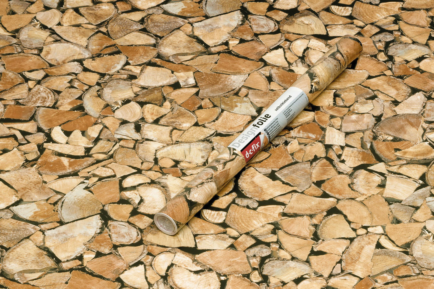 d-c-fix Dekofolie Feuerholz Feuerholz Feuerholz braun B/L: ca. 45x200 cm Feuerholz - braun (45,00/200,00cm) - d-c-fix