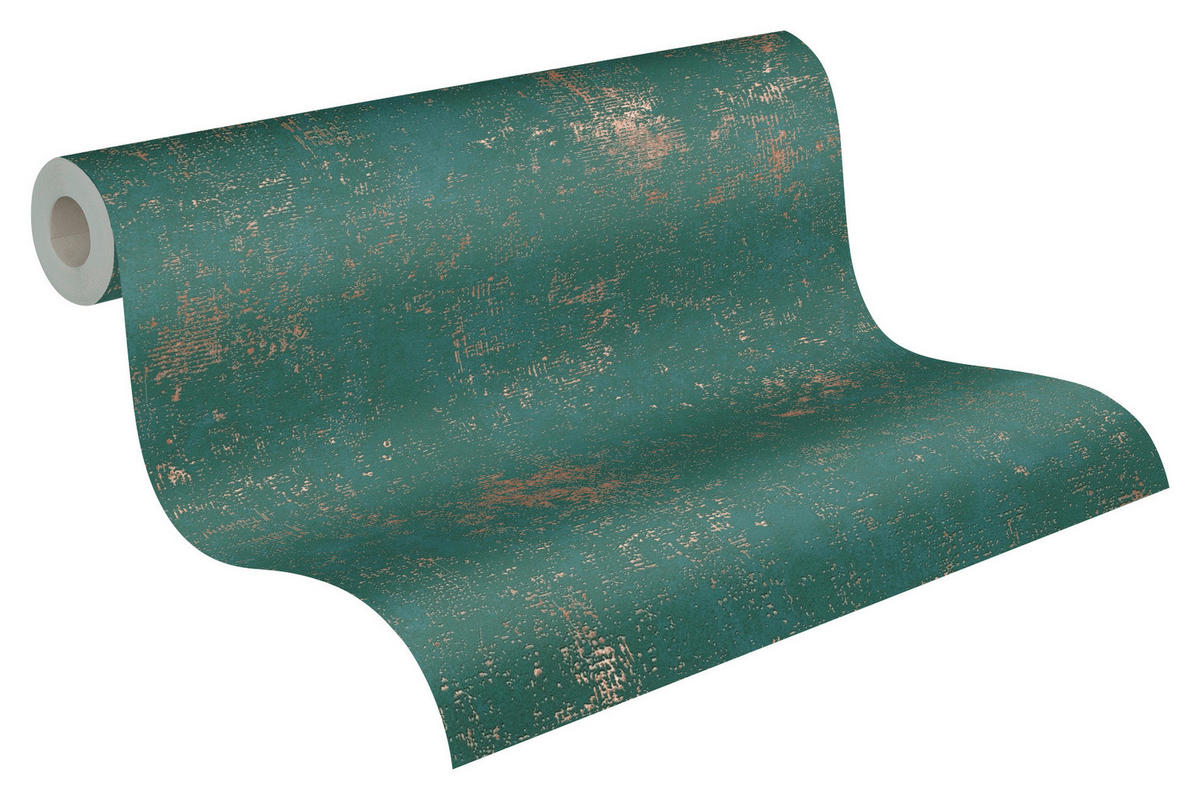 A.S.Creation Vliestapete türkis grün gold B/H/D: ca. 53x1005x9 cm Vliestapete - gold/grün (9,00/1005,00cm) - A.S.Creation
