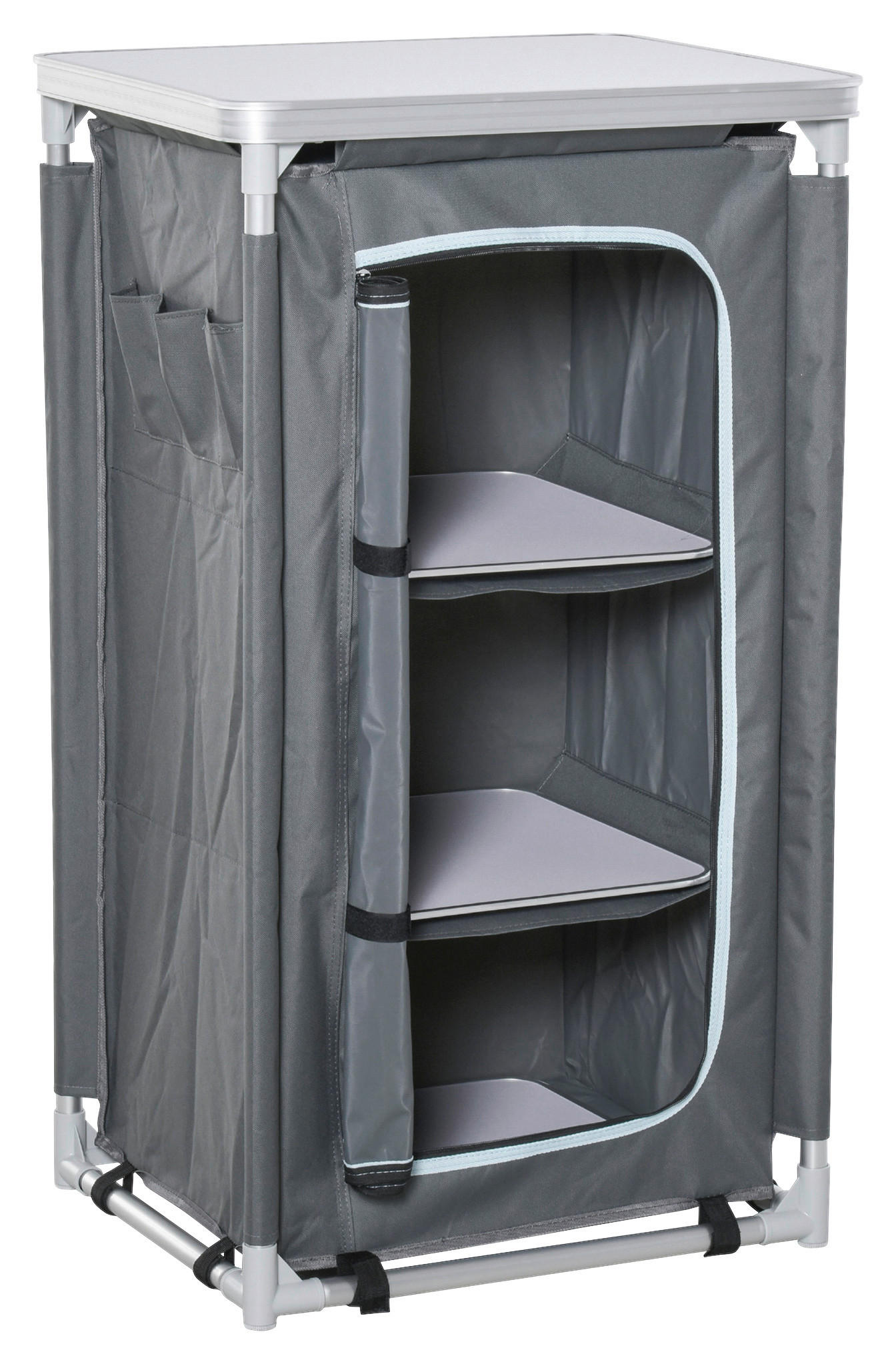 Outsunny Campingartikel B/H/L: ca. 50x60x104,5 cm Campingschrank - grau (104,50/50,00/60,00cm) - Outsunny