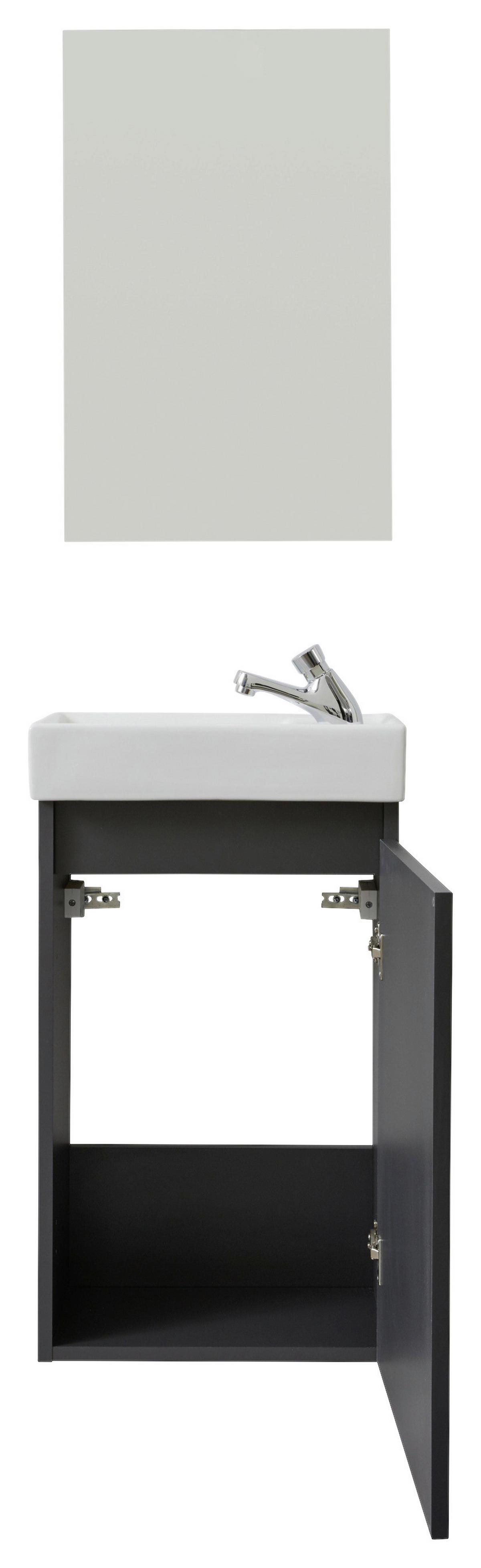 Bad-Set Champ grau matt B/H/T: ca. 40x68x22 cm Champ - grau (40,00/68,00/22,00cm) - Trendteam