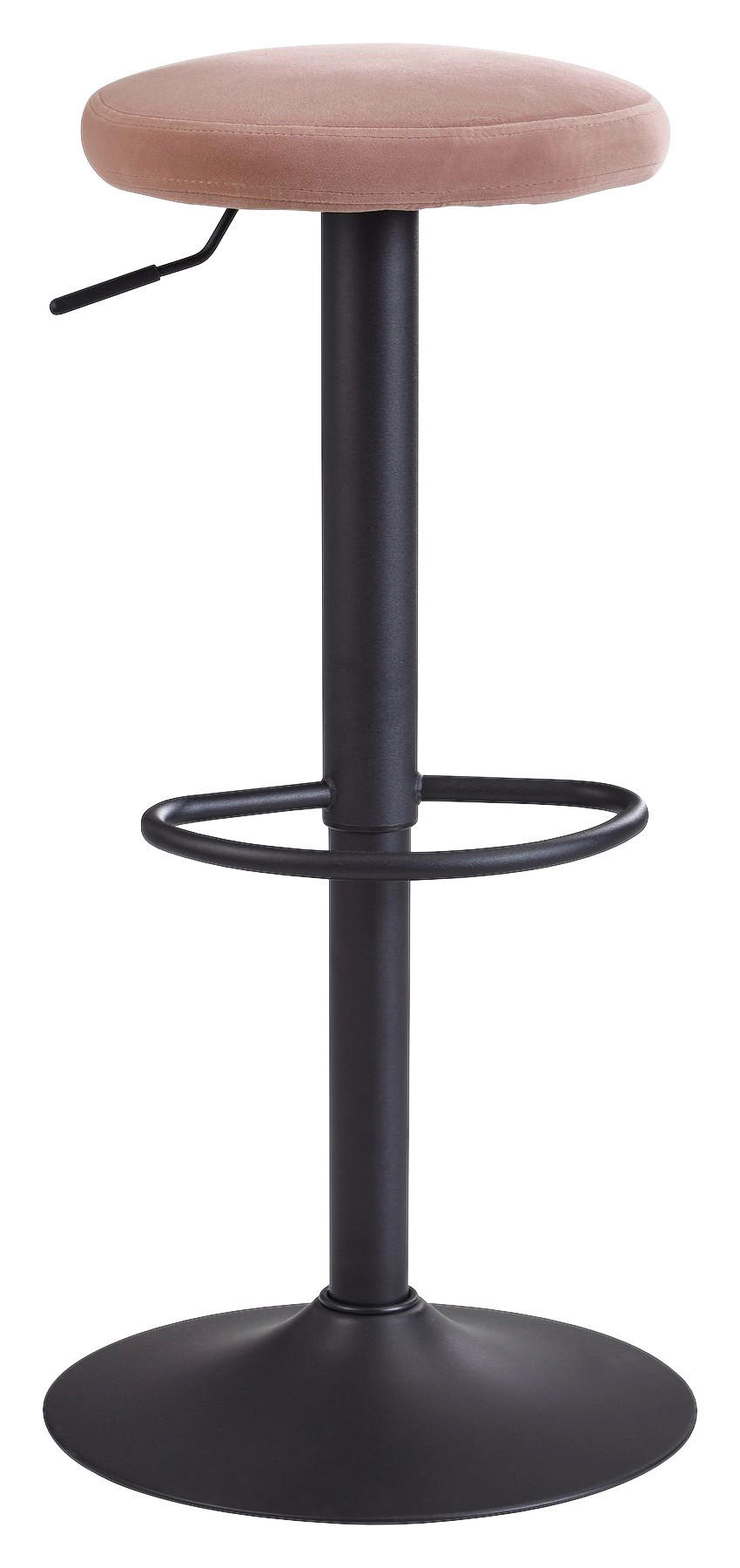 Barhocker rosa schwarz Stoff Eisen B/H/T: ca. 40x58x40 cm Barhocker - schwarz/rosa (40,00/58,00/40,00cm) - Wohnling