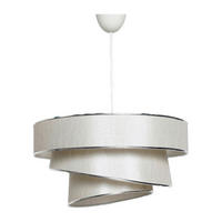 Opviq Pendelleuchte beige silber Baumwolle B/H/L: ca. 40x72x40 cm E27 1 Brennstellen Couper - beige/silber (40,00/40,00/72,00cm) - Opviq