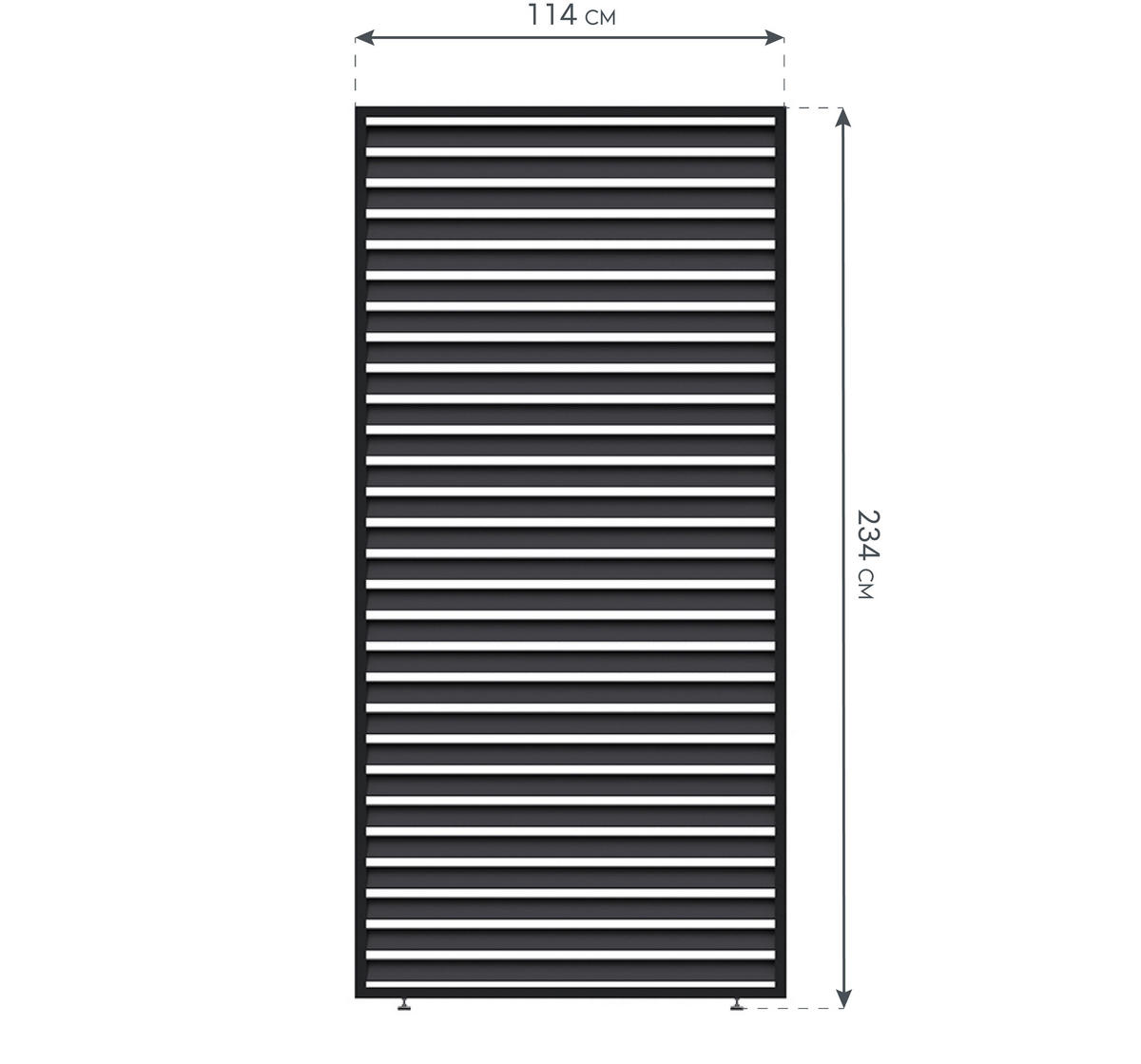 Paragon Outdoor Lamellen-Sichtschutz Grand Tuscan grau Aluminium B/H: ca. 114x234 cm Grand Tuscan - grau (114,00/234,00cm) - Paragon Outdoor