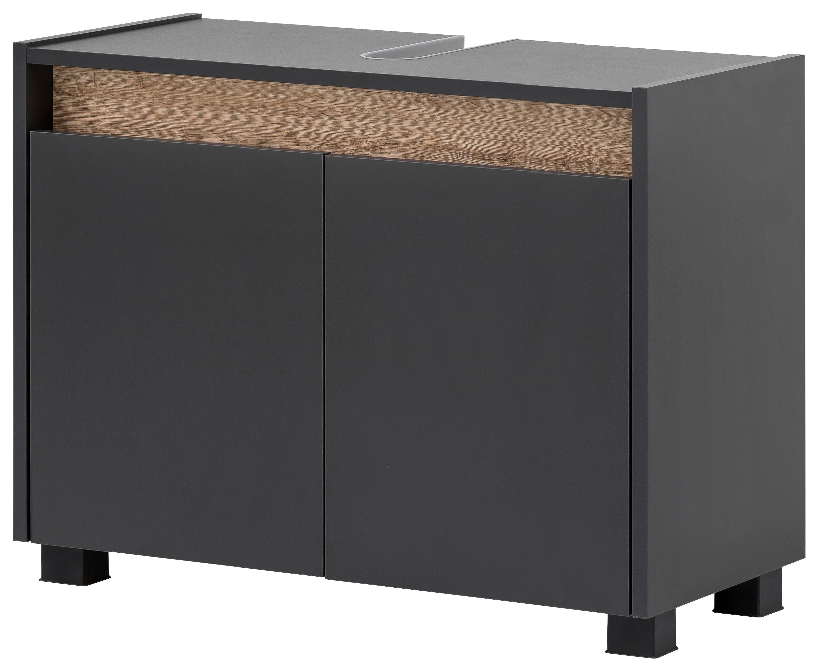 Waschbeckenunterschrank Cosmo anthrazit B/H/T: ca. 80x54,6x33 cm Cosmo - anthrazit (80,00/54,60/33,00cm) - Möbelpartner
