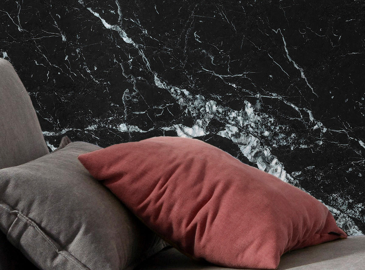Komar Fototapete Marble Nero B/L: ca. 400x250 cm Marble Nero - (400,00/250,00cm) - Komar