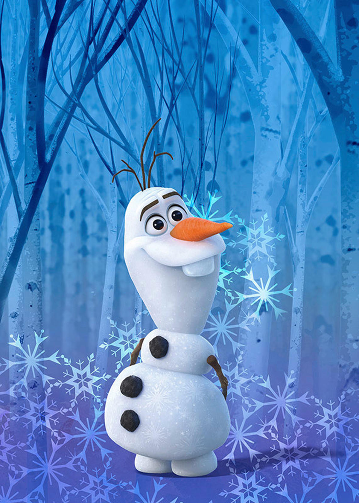 Komar Poster Frozen Olaf Crystal Disney B/L: ca. 50x70 cm Frozen Olaf Crystal - (50,00/70,00cm) - Komar
