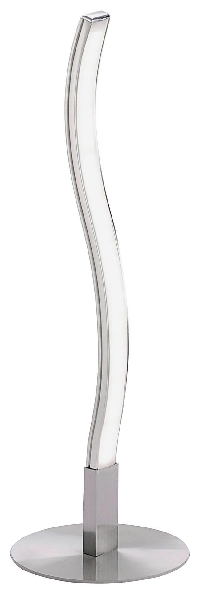 Just Light Tischleuchte 15128-55 Edelstahloptik weiß Metall Kunststoff H: ca. 30 cm LED-Tischleuchte_Wave - weiß/Edelstahloptik (30,00cm) - Just Light