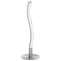 Just Light Tischleuchte 15128-55 Edelstahloptik weiß Metall Kunststoff H: ca. 30 cm LED-Tischleuchte_Wave - weiß/Edelstahloptik (30,00cm) - Just Light