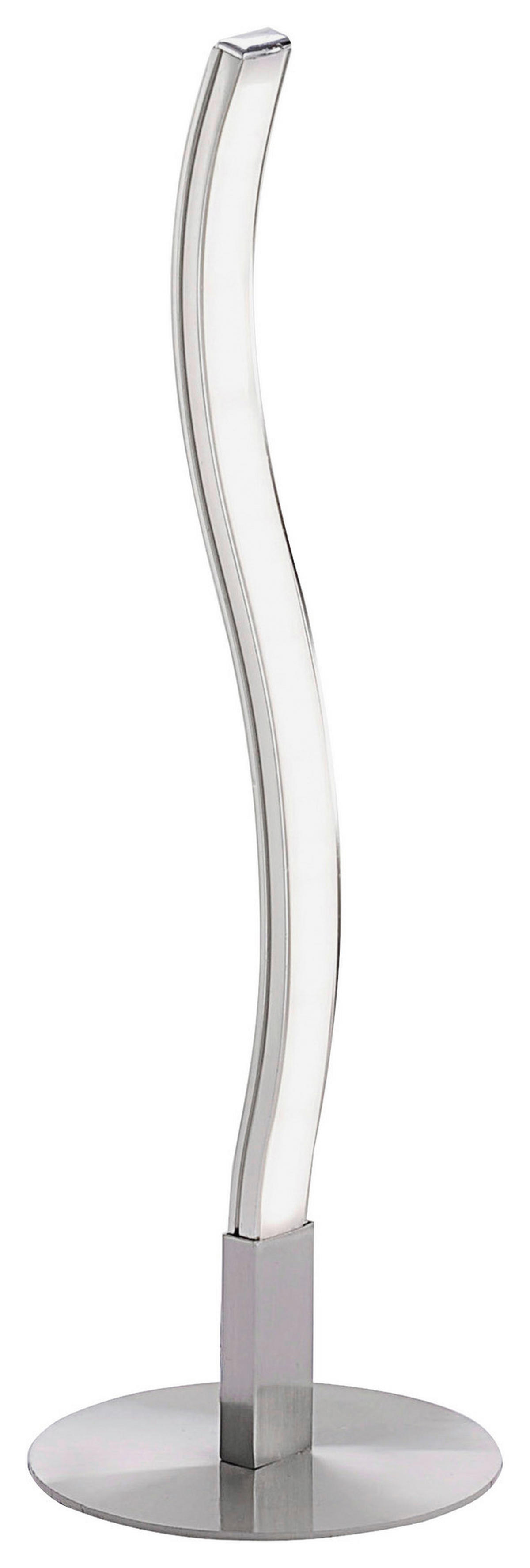 Just Light Tischleuchte 15128-55 Edelstahloptik weiß Metall Kunststoff H: ca. 30 cm LED-Tischleuchte_Wave - weiß/Edelstahloptik (30,00cm) - Just Light