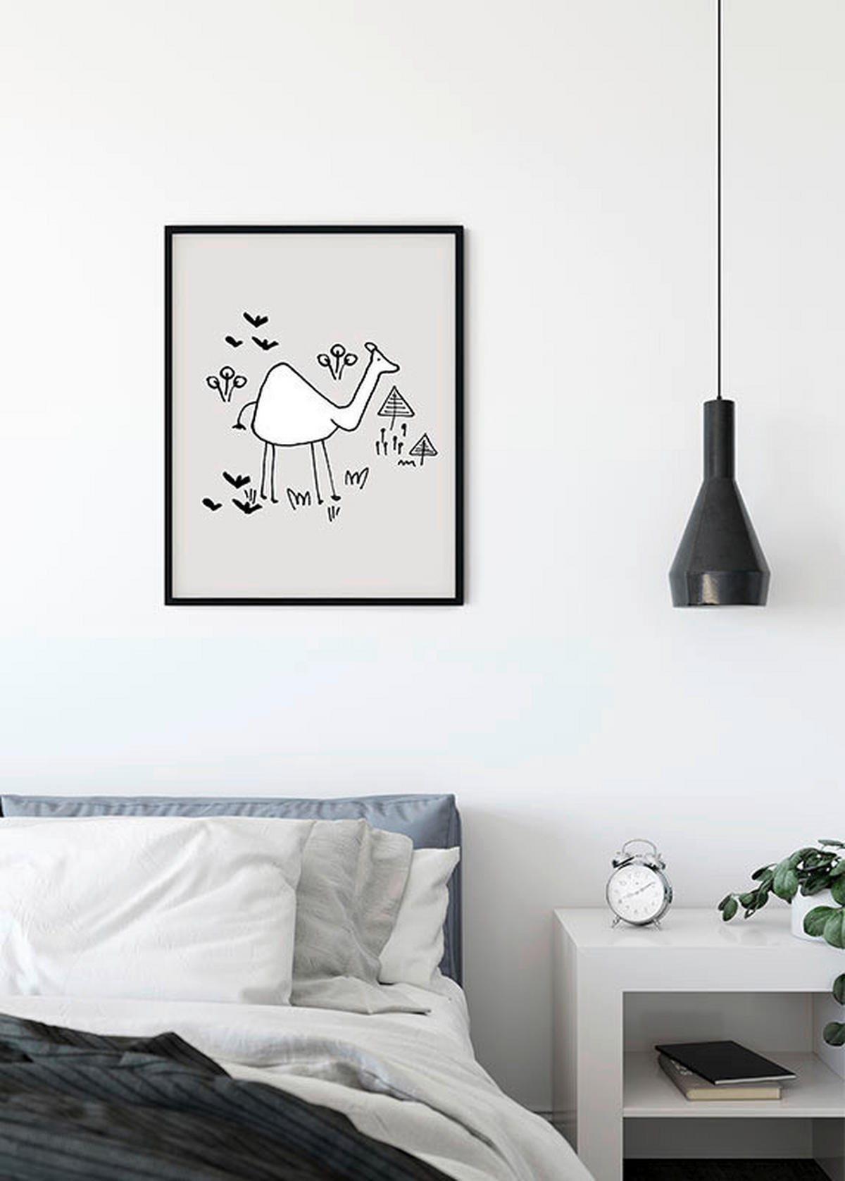 Komar Poster Scribble Camel Tiere B/L: ca. 40x50 cm Scribble Camel - (40,00/50,00cm) - Komar