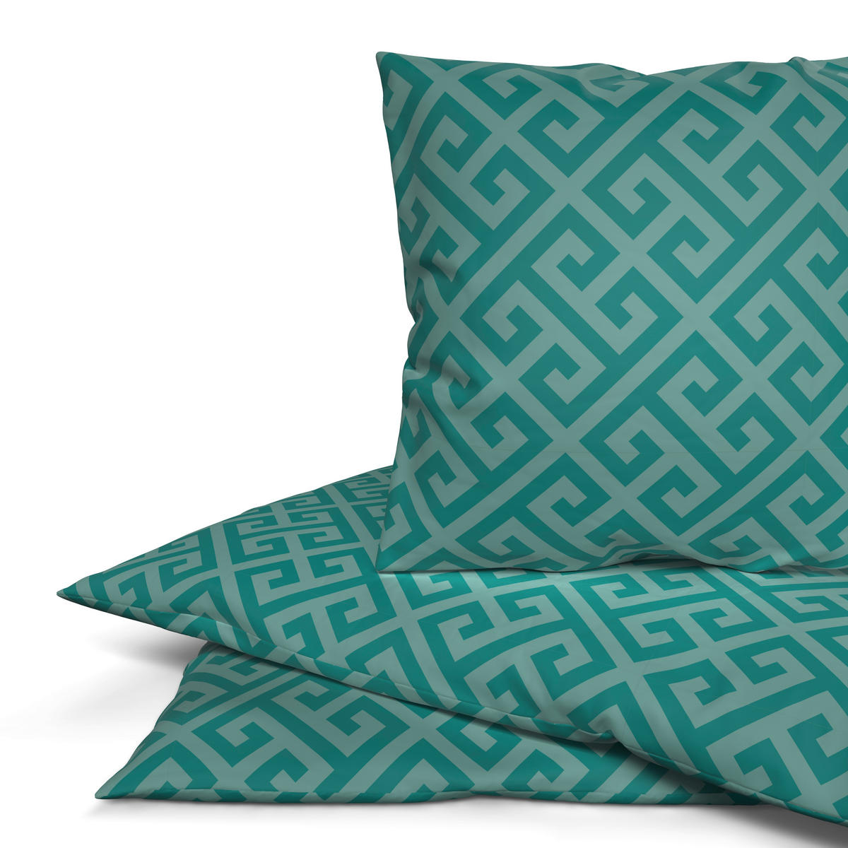 Microfaser Bettwäsche Fleece Bettwäsche_Fleece Greek petrol - petrol (135,00/200,00cm)