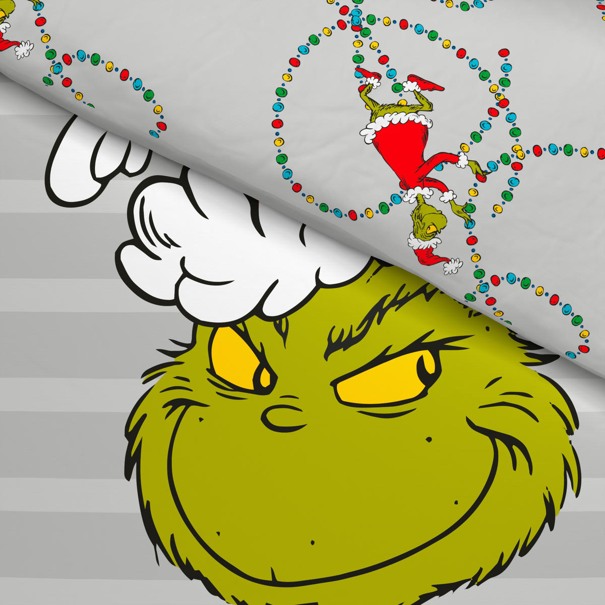 Microfaser Bettwäsche Grinch Grinch - grün/grau (135,00/200,00cm)