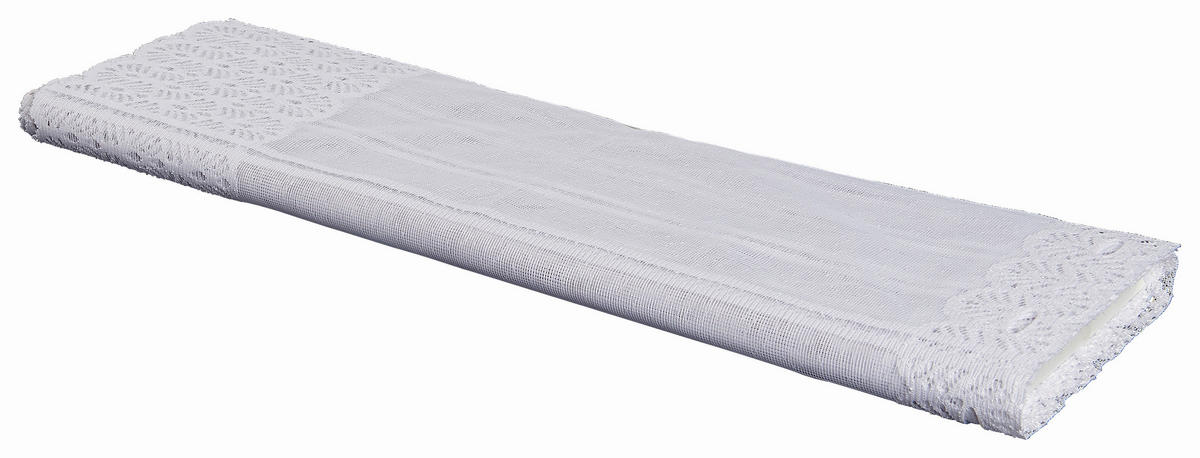 Scheibengardinen-Meterware weiß H: ca. 120 cm Scheibengardine_606615 - weiß (120,00cm)