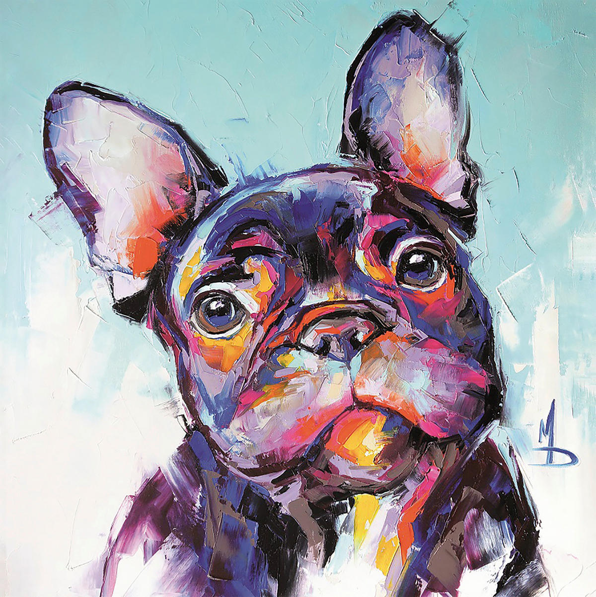 Keilrahmenbild Hund B/H: ca. 35x35 cm Keilrahmenbild 35x35cm - (35,00/35,00cm)