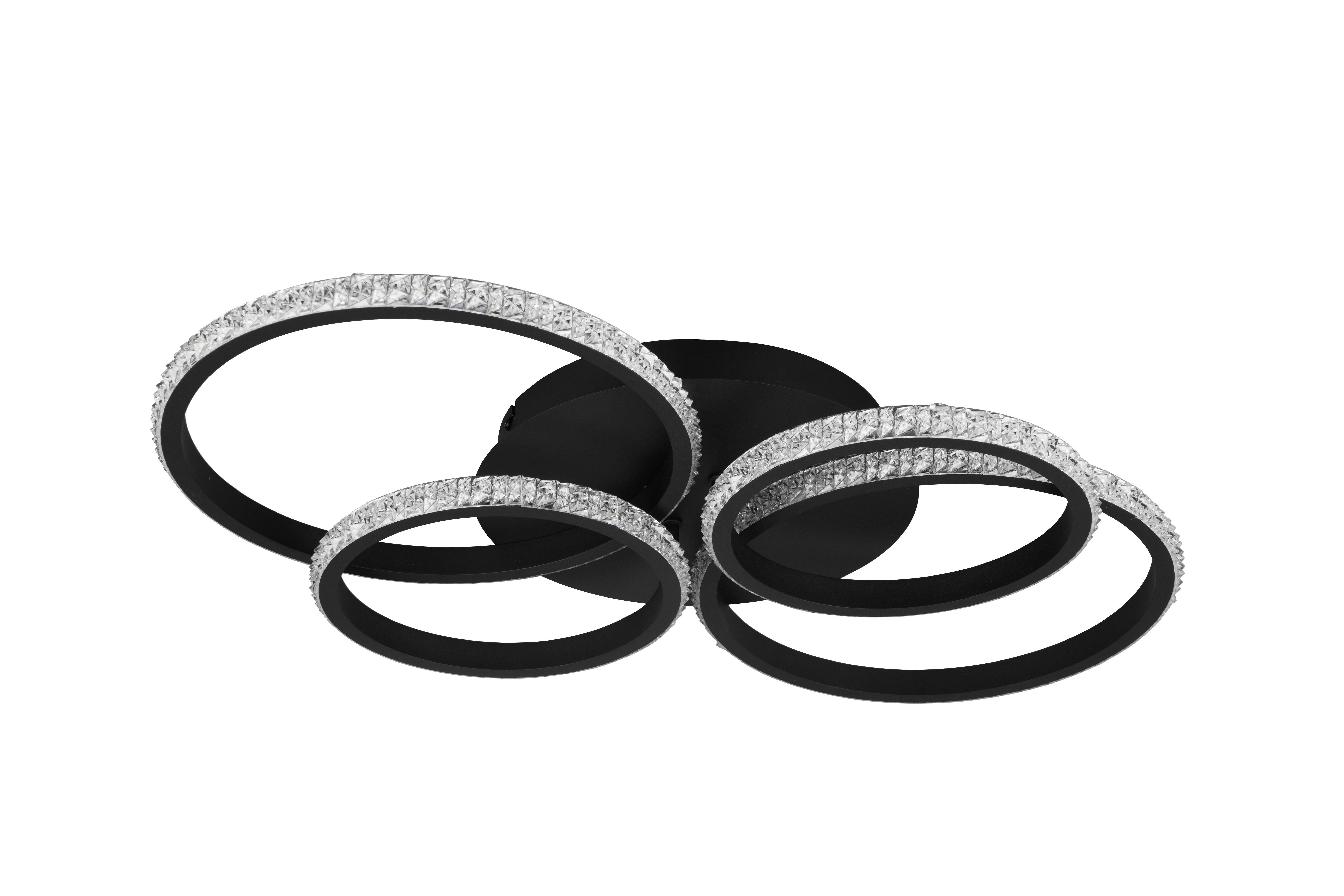 Reality LED-Deckenleuchte mattschwarz Metall B/H/L: ca. 8,5x49,5x65,5 cm LED-Deckenleuchte_Cires - mattschwarz (65,50/8,50/49,50cm) - Reality
