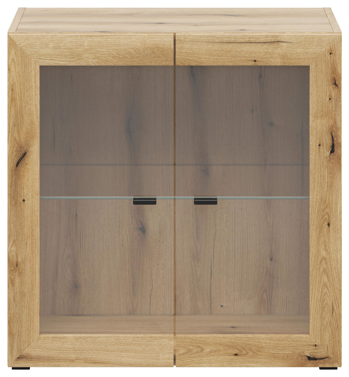 Vitrine System 64 Eiche Evoke Oak Nachbildung B/H/T: ca. 64x64x35 cm System 64 - Eiche (64,00/64,00/35,00cm)