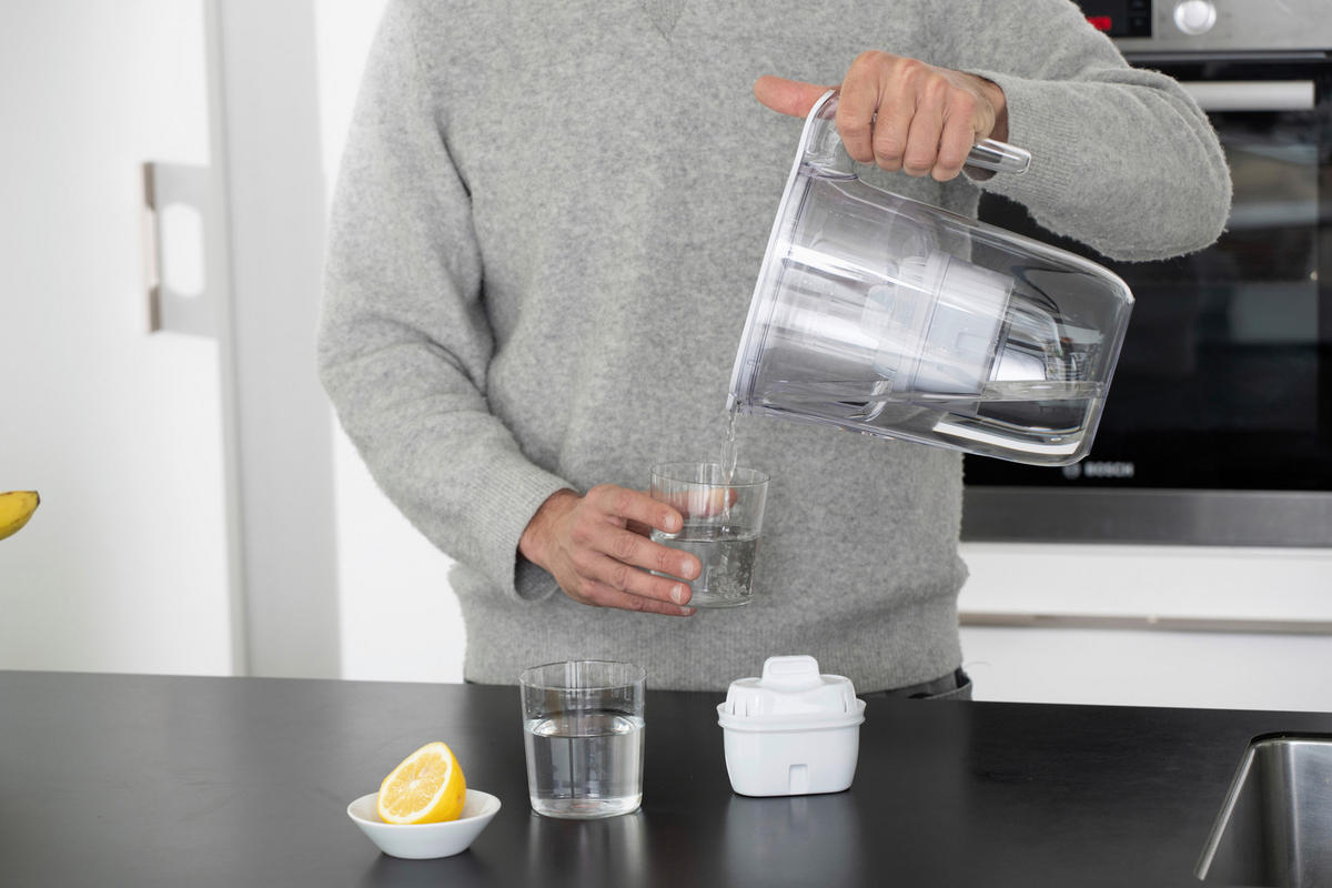 Wasserfilter-Kanne transparent Kunststoff Wasserfilter-Kanne AWP2933WHT - weiß/transparent