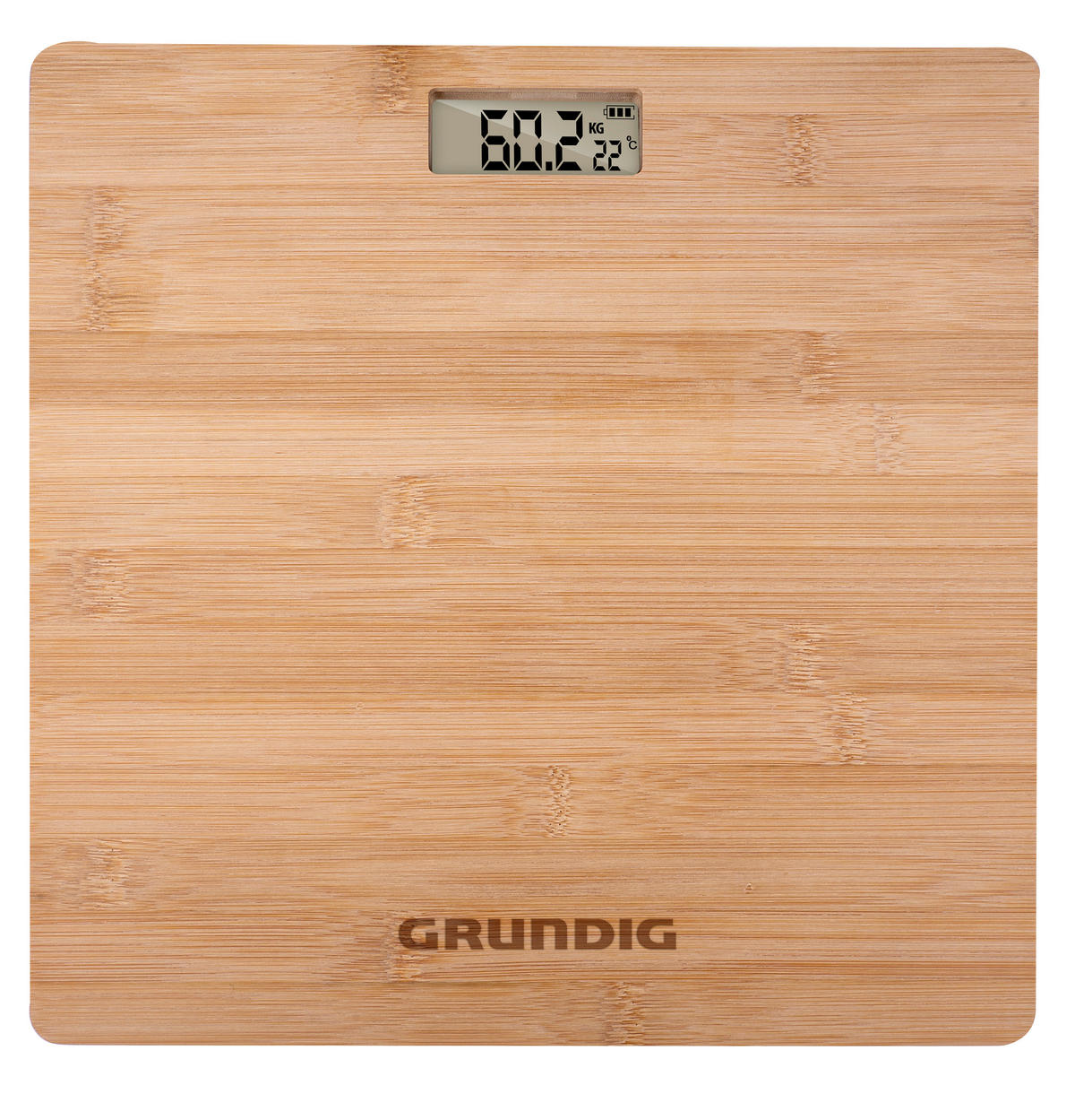 Grundig Personenwaage natur Bambus B/L: ca. 28x28 cm Digitale_Personenwaage - natur (28,00/28,00cm) - Grundig
