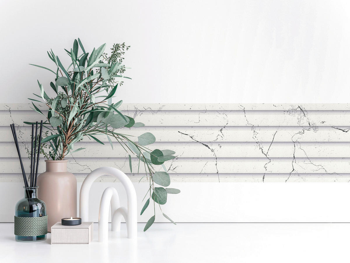 A.S.Création Bordüre grau weiß schwarz B/H/D: ca. 17x500x6,8 cm Bordüre_selbstklebend - weiß/schwarz (6,80/500,00cm) - A.S.Creation