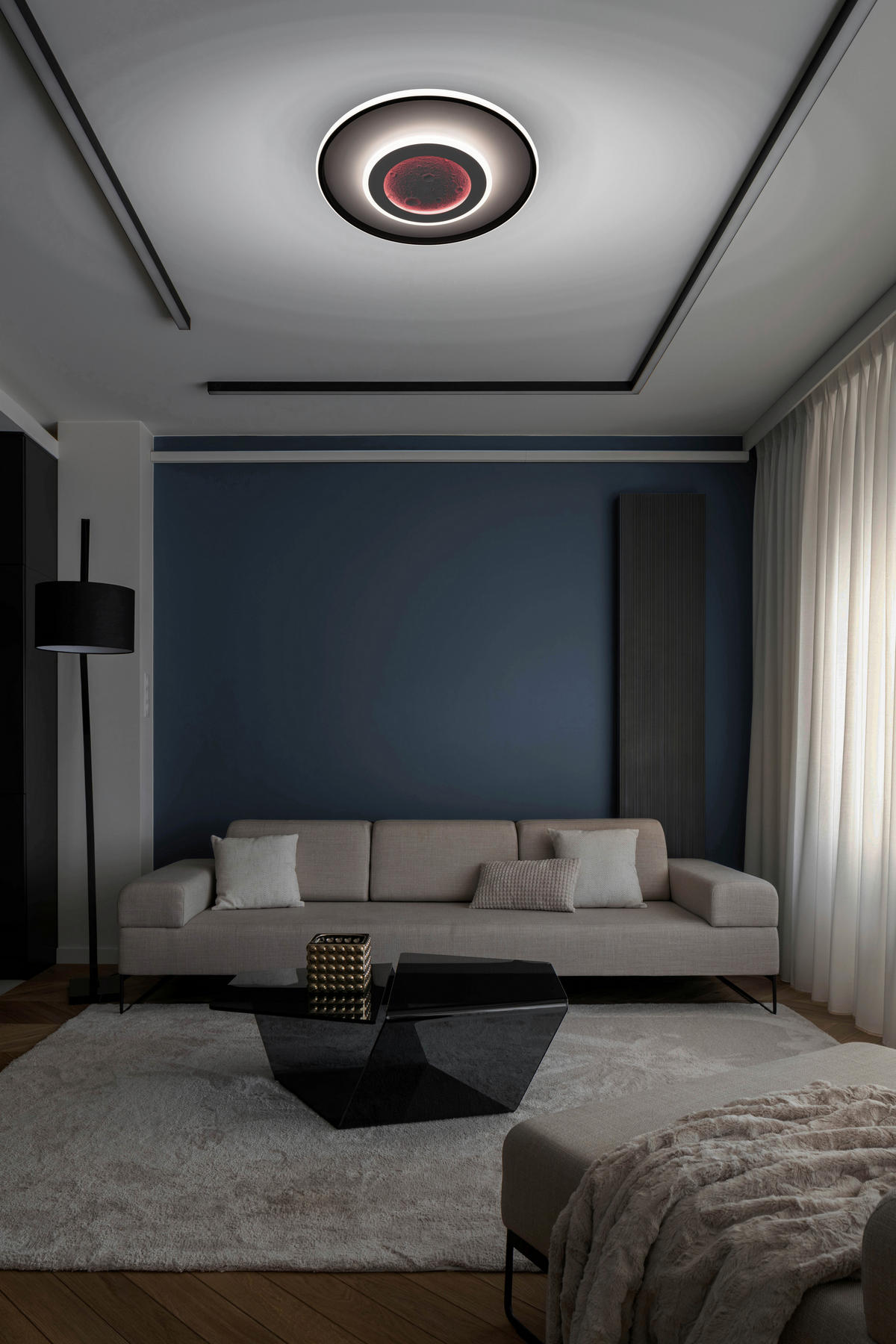 Näve Leuchten Deckenleuchte weiß Metall Kunststoff B/H/T: ca. 50x6x50 cm null 3 Brennstellen Livana - weiß (50,00/6,00/50,00cm) - Näve Leuchten