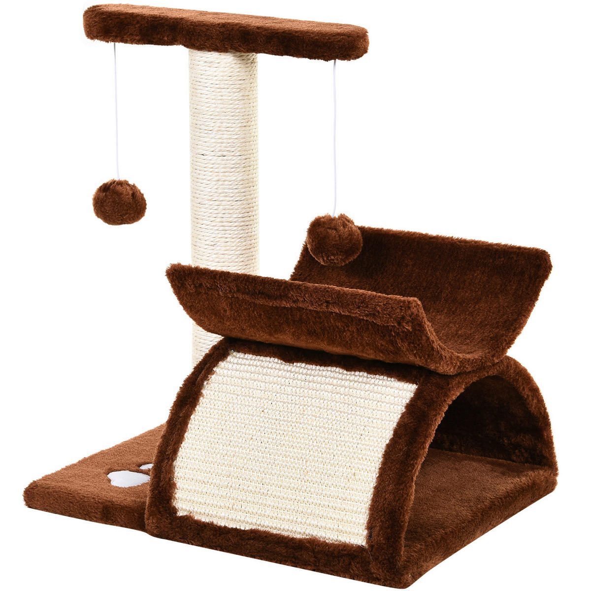 PawHut Katzenkratzbaum braun Spanplatte B/H/L: ca. 30x43x40 cm Katzenkratzbaum - braun (40,00/30,00/43,00cm) - PawHut