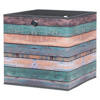 Motivbox Wood bunt anthrazit B/H/T: ca. 32x32x32 cm Wood - bunt/anthrazit (32,00/32,00/32,00cm)