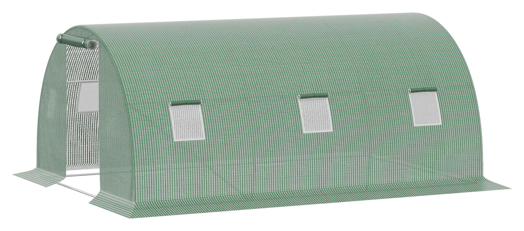 Outsunny Gewächshaus B/H/L: ca. 300x200x450 cm Gewächshaus - dunkelgrün (450,00/300,00/200,00cm) - Outsunny