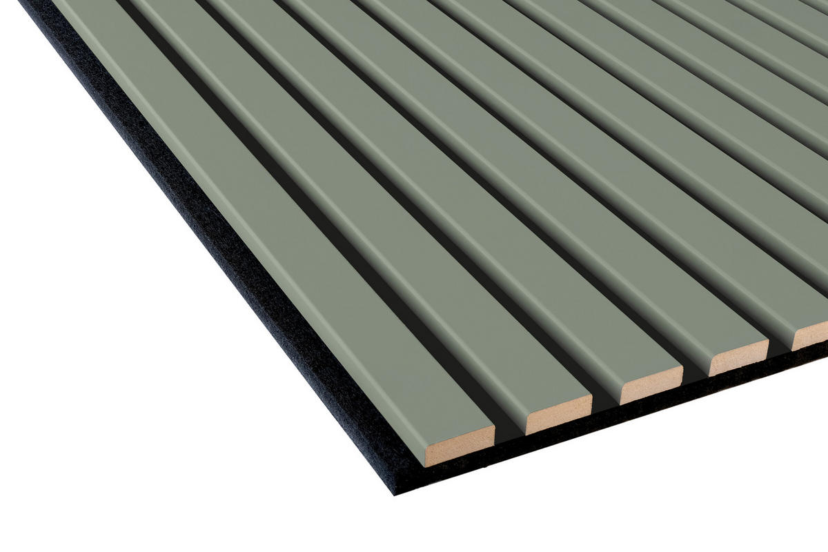 Wand- und Akustikpaneel salbei L/B/H: ca. 240x56,1x1,9 cm pro Stück Akustikpaneel 240x56 Salbei - salbei (240,00/56,10/1,90cm)