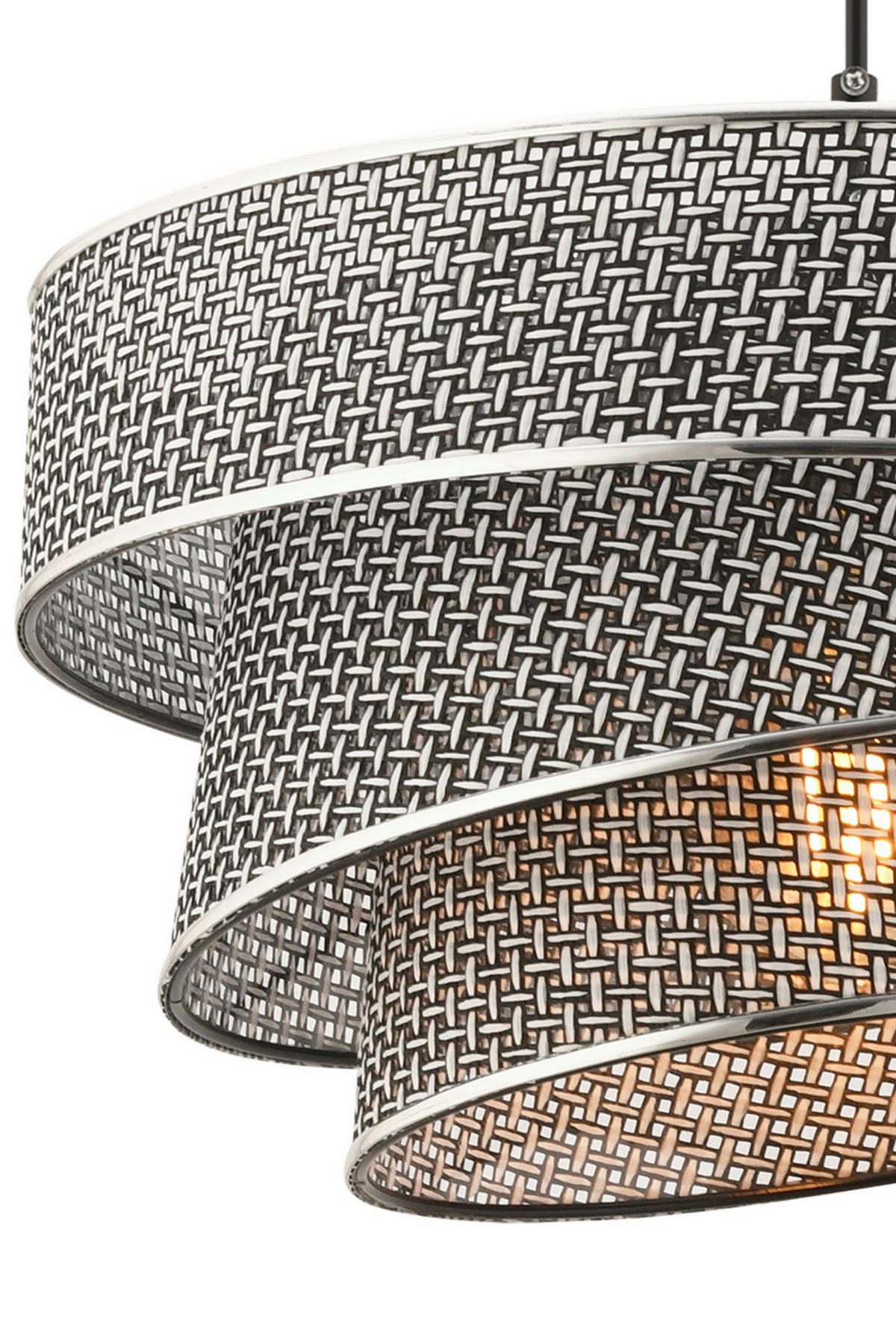 Opviq Pendelleuchte grau Baumwolle Metall B/H/L: ca. 40x72x40 cm E27 1 Brennstellen Couper Hazeran - grau (40,00/40,00/72,00cm) - Opviq