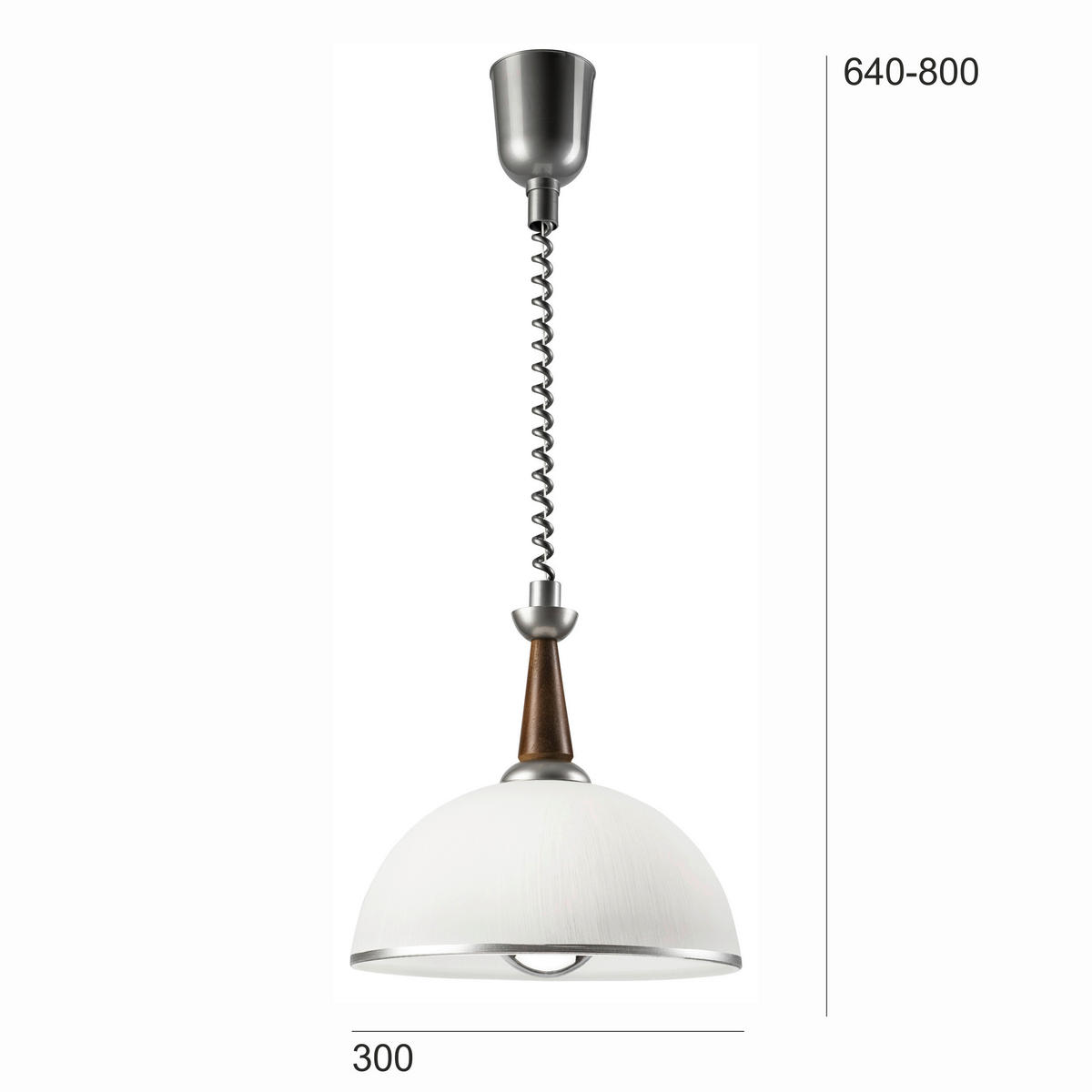 Lamkur Deckenleuchte silber Glas B/H/L: ca. 64x30x64 cm E27 1 Brennstellen CHIARA - silber (64,00/64,00/30,00cm) - Lamkur