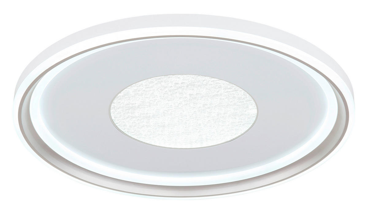 GLOBO Deckenleuchte Opal champagner weiß Metall Kunststoff Acryl H/D: ca. 6,5x59 cm 1 Brennstellen EILA - weiß/champagner (59,00/6,50cm) - GLOBO