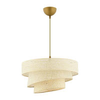 Opviq Pendelleuchte creme Baumwolle Metall B/H/L: ca. 40x72x40 cm E27 1 Brennstellen Couper Hazeran - creme (40,00/40,00/72,00cm) - Opviq