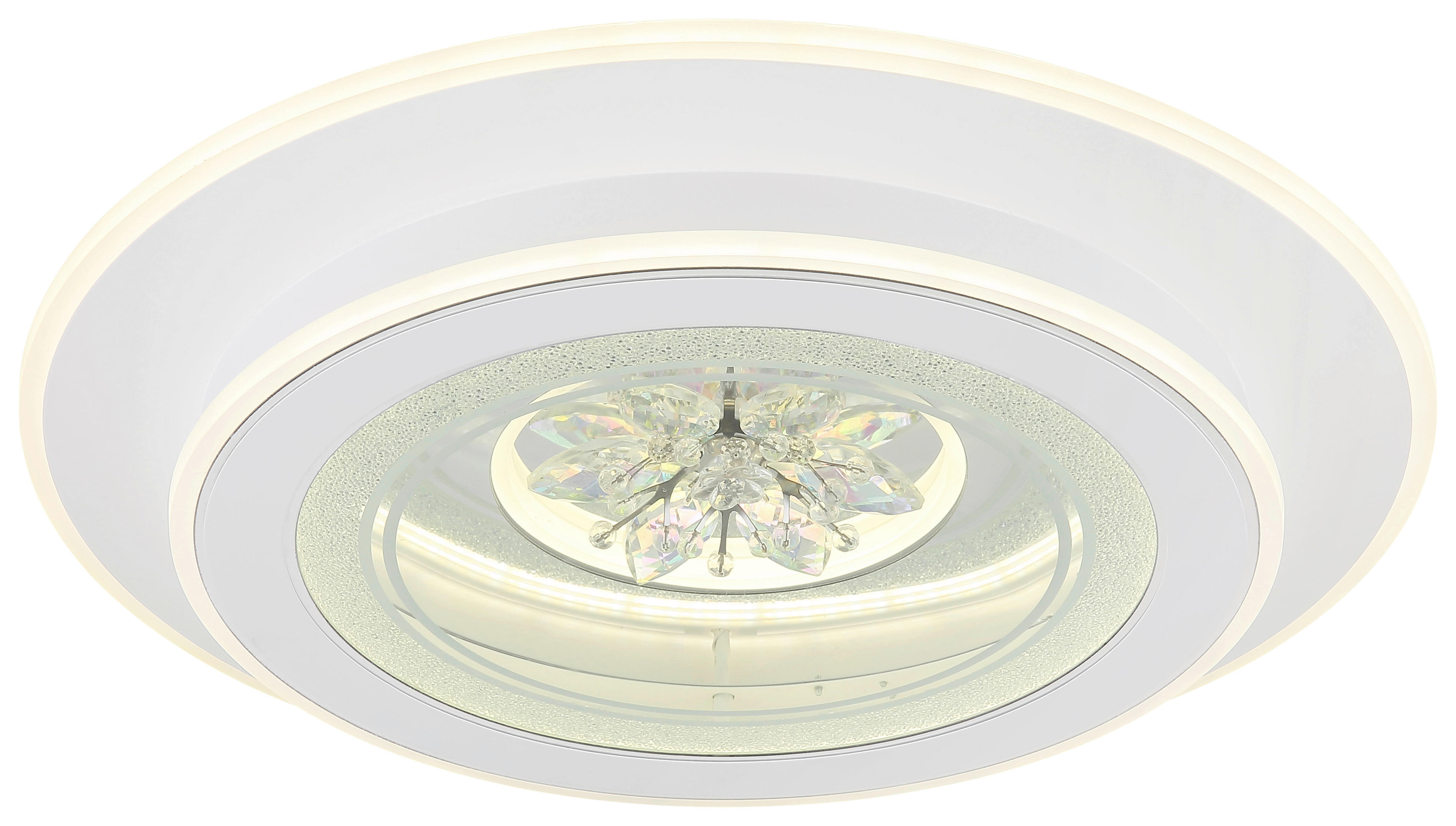 GLOBO LED-Deckenleuchte weiß Kunststoff H/D: ca. 6,5x46 cm LED-Deckenleuchte_Suzie - weiß (46,00/6,50cm) - GLOBO