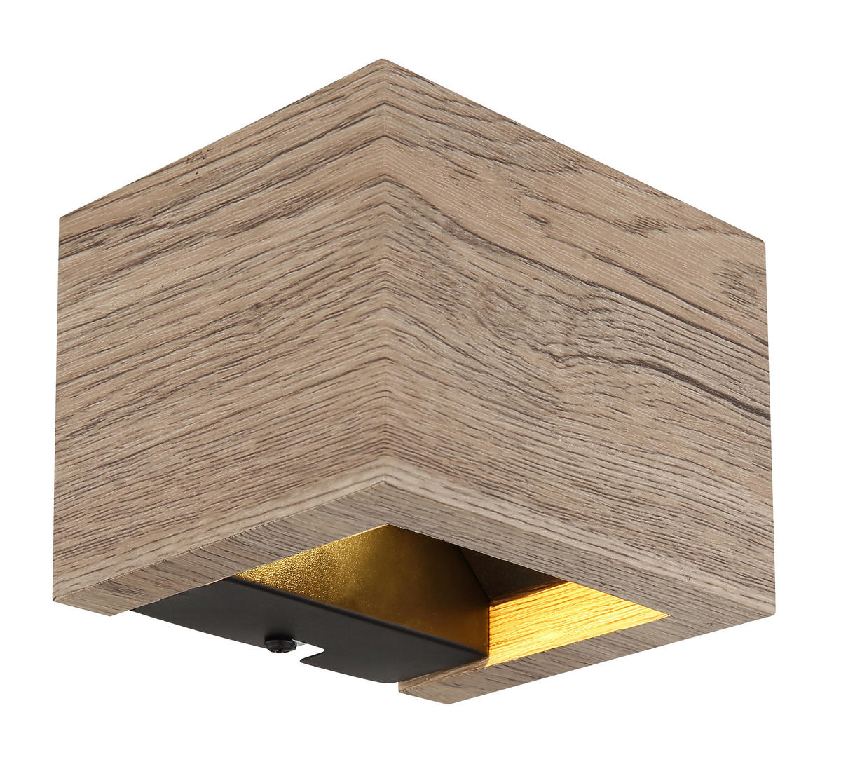 GLOBO LED-Wandleuchte schwarz dunkelbraun MDF Metall B/H: ca. 13,2x9,8 cm ALINA - dunkelbraun/schwarz (13,20/9,80cm) - GLOBO