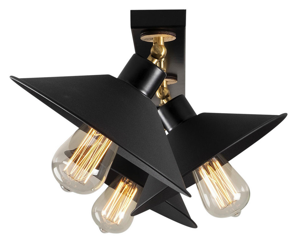 Opviq Deckenleuchte Berceste schwarz Metall B/H/T/L/D: ca. 80x17x80x80x80 cm E27 3 Brennstellen Berceste - schwarz (80,00/80,00/17,00cm) - Opviq