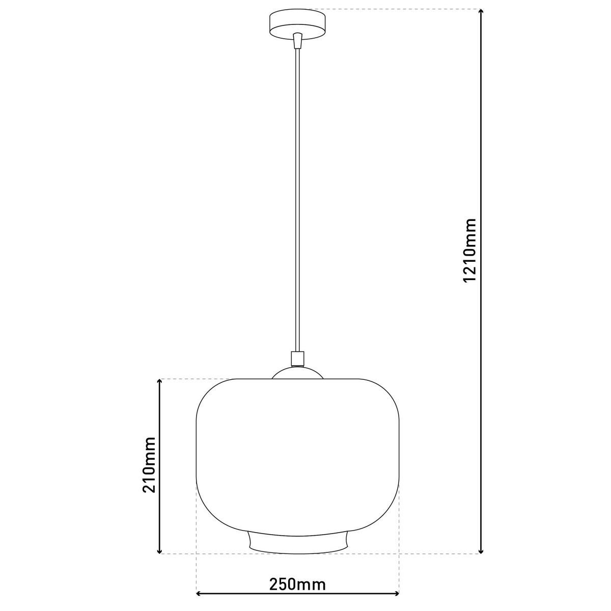 Näve Leuchten Pendelleuchte 6107797 anthrazit Metall Glas B/H/T: ca. 25x121x25 cm E27 1 Brennstellen Vaso - anthrazit (25,00/121,00/25,00cm) - Näve Leuchten