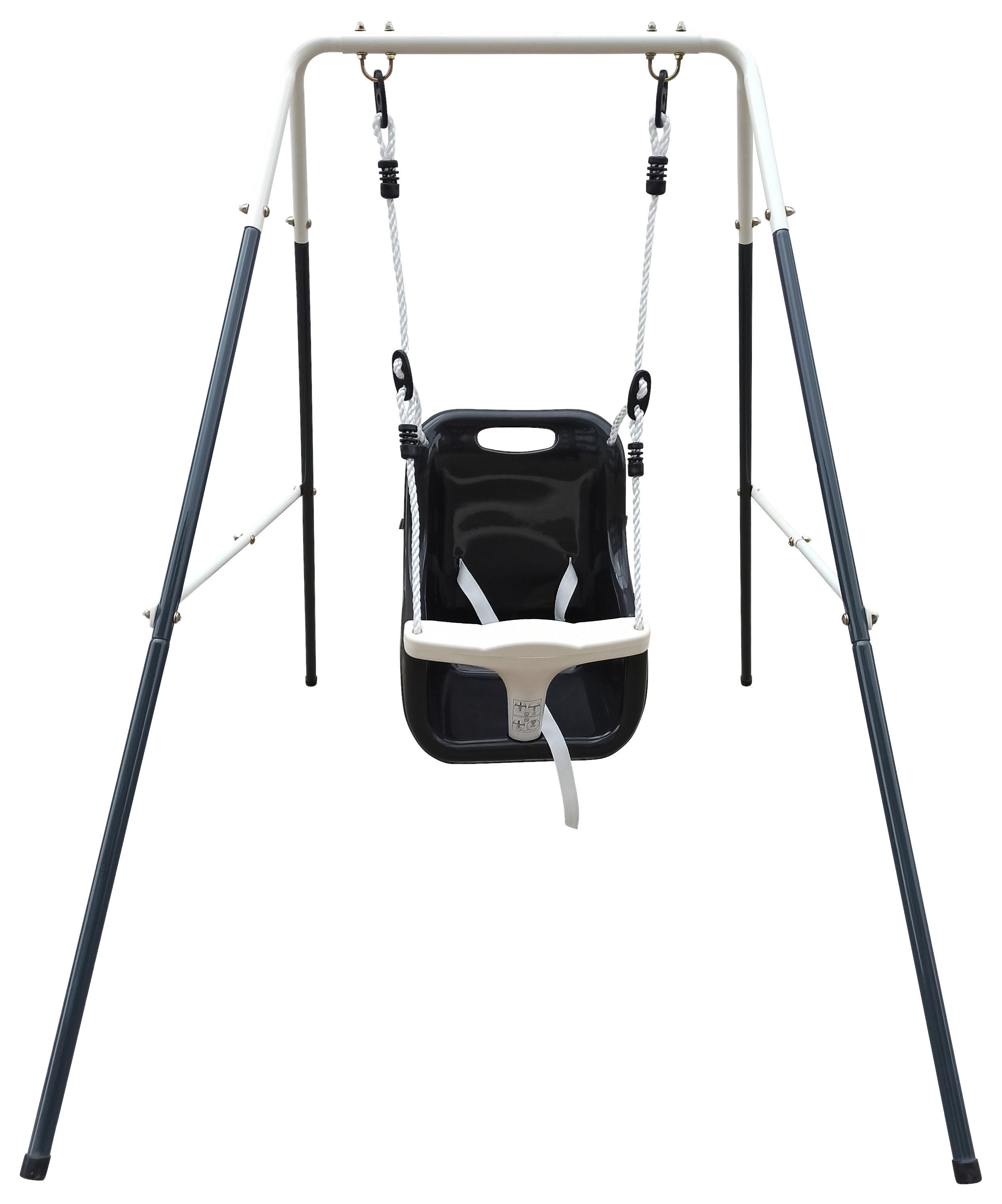 AXI Babyschaukel anthrazit B/H/T: ca. 94x118x146 cm Babyschaukel mit Sitz - creme/anthrazit (94,00/118,00/146,00cm) - AXI