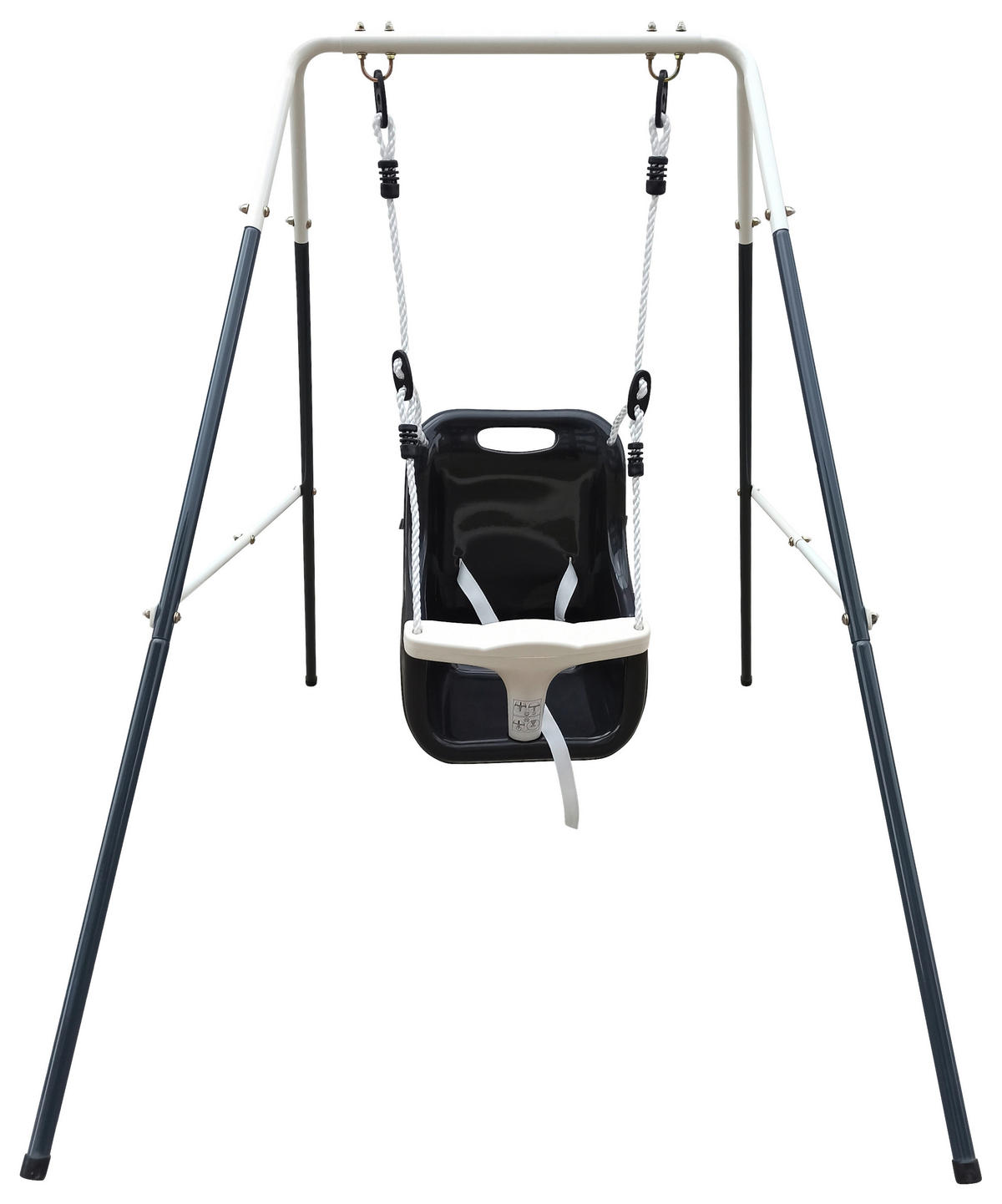 AXI Babyschaukel anthrazit B/H/T: ca. 94x118x146 cm Babyschaukel mit Sitz - creme/anthrazit (94,00/118,00/146,00cm) - AXI