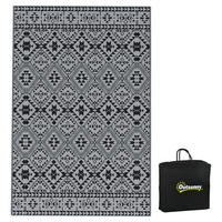 Outsunny Outdoor-Teppich grau B/H/L: ca. 274x182x0,3 cm Outdoor-Teppich - schwarz/grau (0,30/274,00/182,00cm) - Outsunny