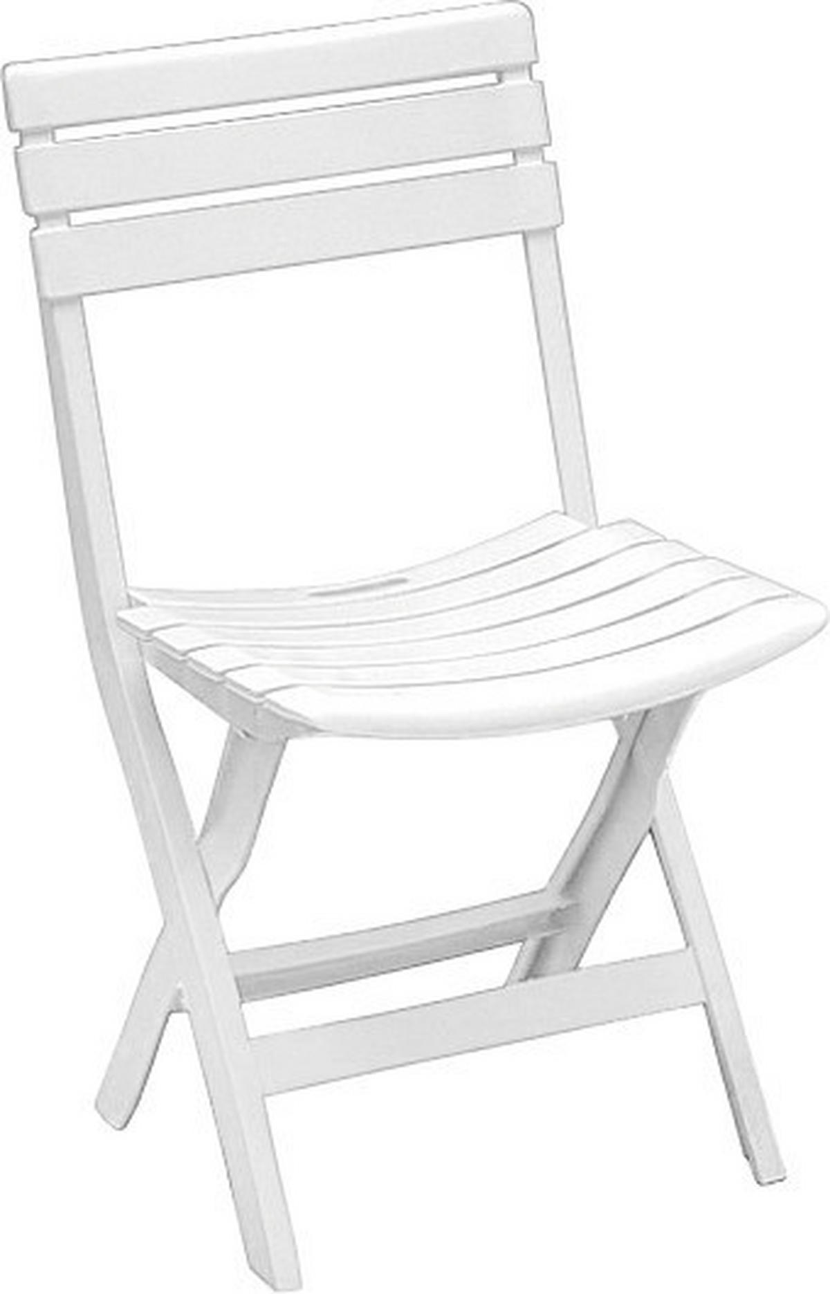 ProGarden Klappstuhl Birki weiß Kunststoff B/H/L: ca. 41x78x46 cm Birki - weiß (46,00/41,00/78,00cm) - ProGarden