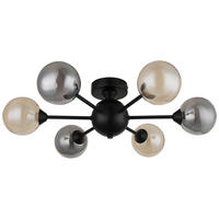 GLOBO Deckenventilator schwarz Rauch Metall B/H/L: ca. 45x21x45 cm Deckenleuchte-Roland - schwarz/Rauch (45,00/45,00/21,00cm) - GLOBO