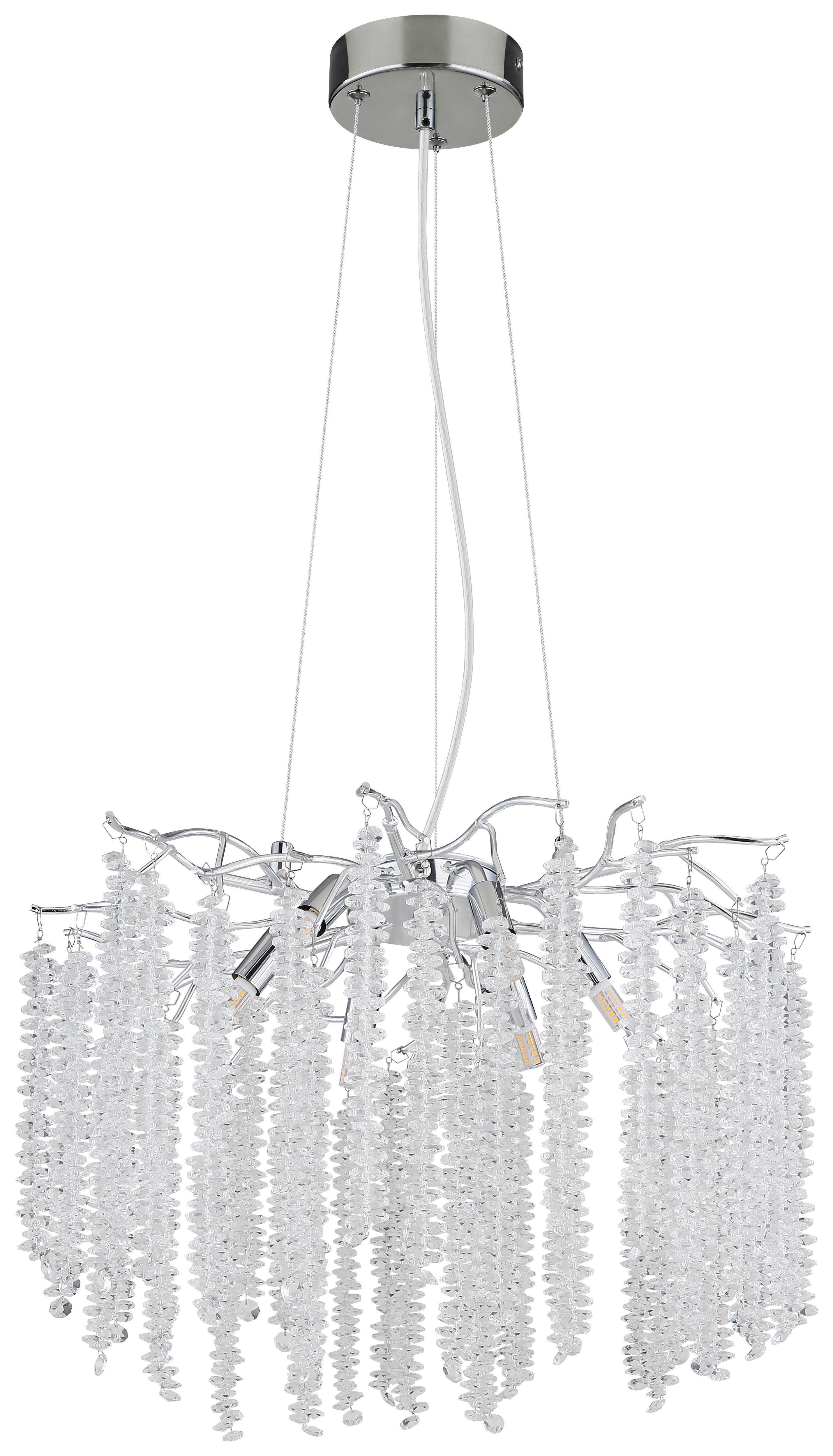 GLOBO Luster Luster-Laverne - klar/Chrom (54,00/54,00/25,00cm) - GLOBO